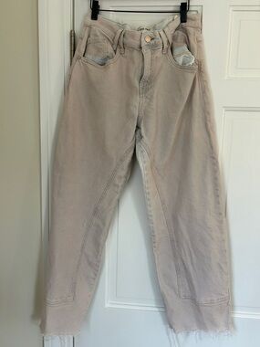 We The Free High-Rise Wide Leg Jeans in Pale Taupe